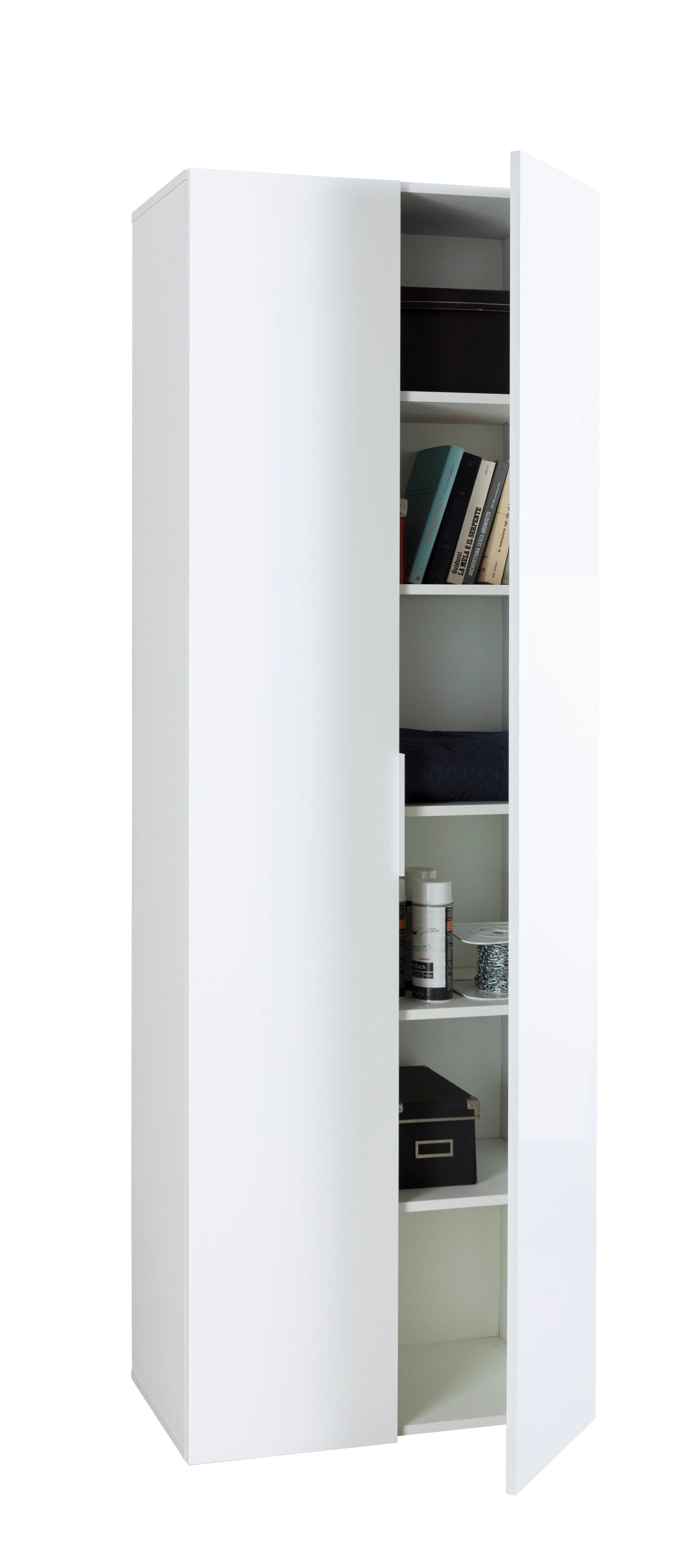 Dulap dressing Espresso cu 2 usi Alb