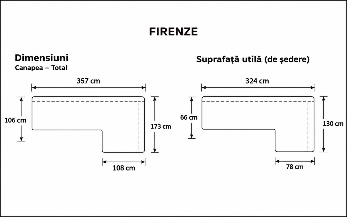 Colțar fix cu șezlong modulabil